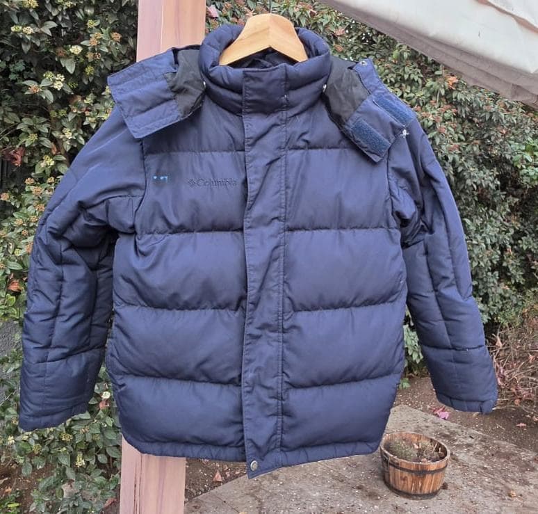 Parka de pluma Columbia azul marino talla 10-12