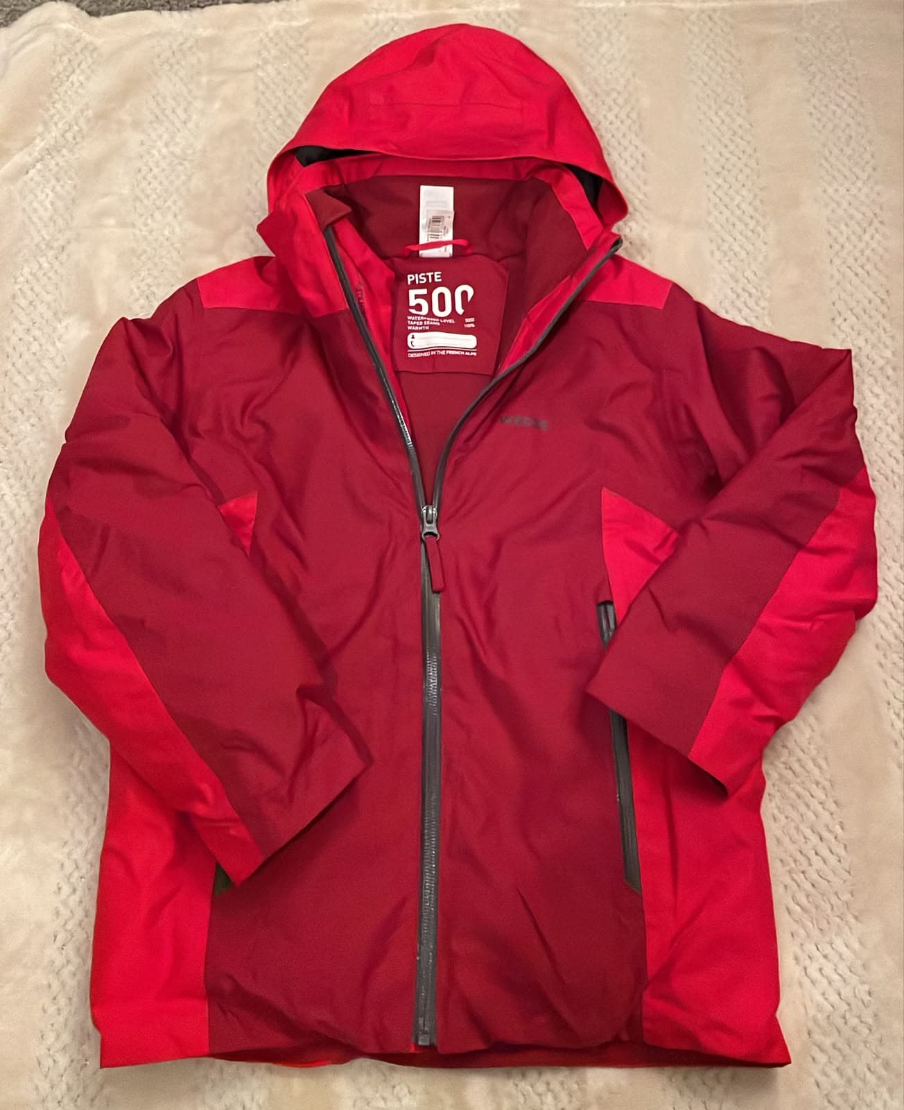 Parka sin uso roja niño talla 6/8 años