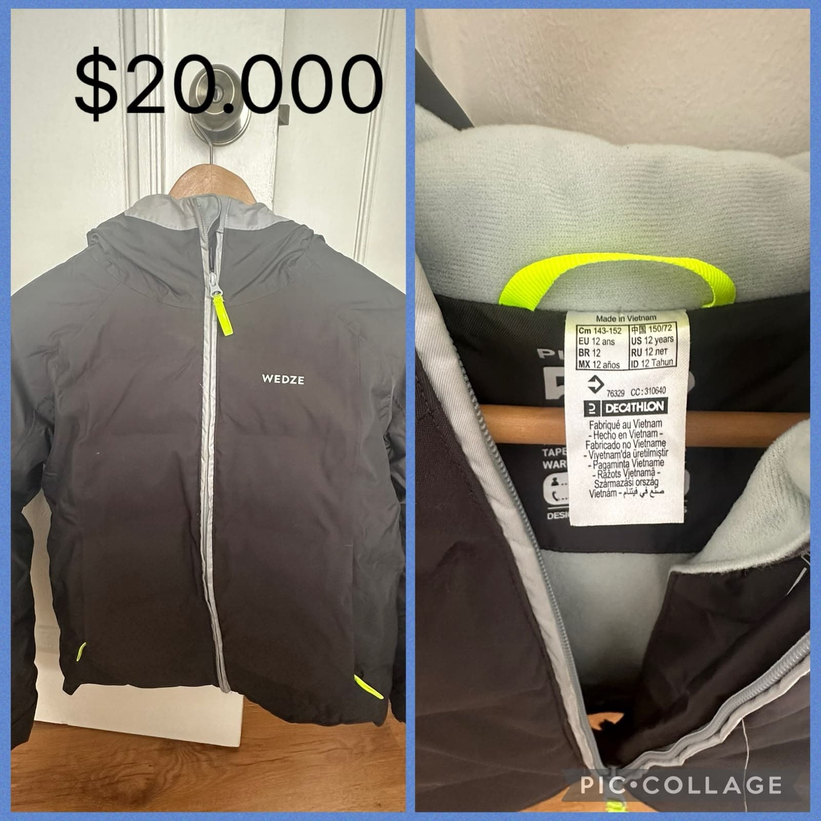 Chaqueta Wedze Decathlon talla 12 anos