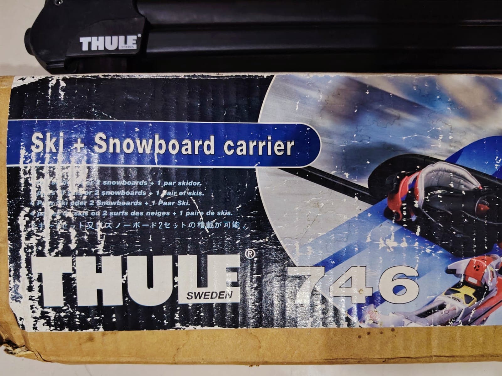 THULE® Portaski - - SNOW PRO 746 - - Espacio de carga de 40 cm con capacidad para 4 Pares de ski...