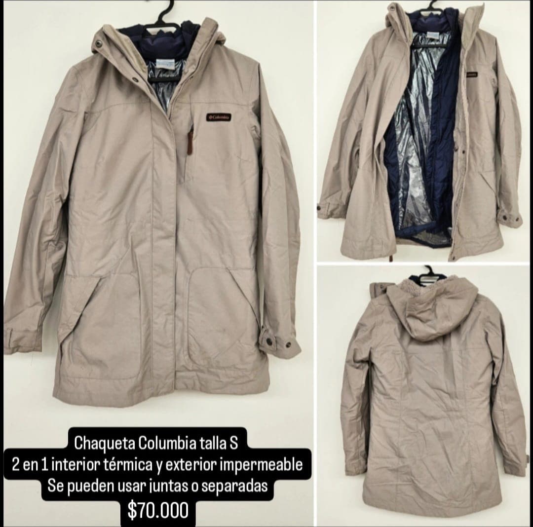 Chaqueta Columbia 2 en 1 talla S